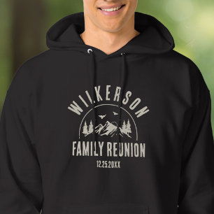 Ländliches Familien-Wiedersehens-Cabin-Woods-Retro Hoodie