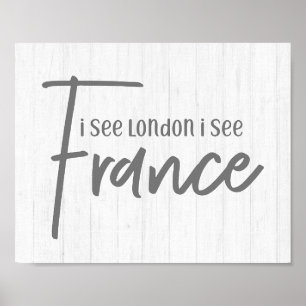 Ländliches Farmhouse I See London I See France Hol Poster