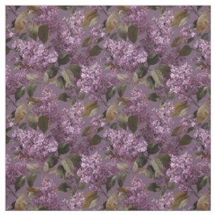 Ländliches Flieder Botanisches Fett Vintage Boho F Stoff