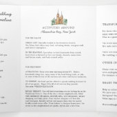 Ländliches Fluss Hochzeitsprogramm Dreifach-gefaltete Programmkarte (Innenseite Mitte)