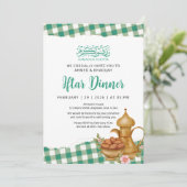 Ländliches Gingham-Ramadan-Iftar-Dinner-Picknick Einladung (Stehend Vorderseite)