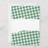 Ländliches Gingham-Ramadan-Iftar-Dinner-Picknick Einladung (Rückseite)