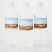 Ländliches goldenes Weizenfeld sonnige ländliche S Wasserflaschenetikett (Flaschen)