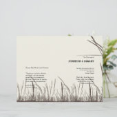 Ländliches Grasland-Hochzeitsprogramm (Stehend Vorderseite)