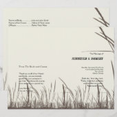 Ländliches Grasland-Hochzeitsprogramm (Vorne/Hinten)