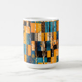 Ländliches Herbst-Wald-Baum-Patchwork-Quiltmuster Kaffeetasse (Mittel)