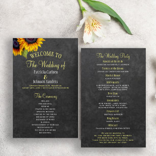 Ländliches Hochzeitsprogramm SUNFLOWER BUDGET