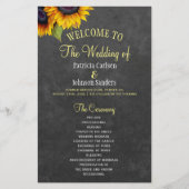 Ländliches Hochzeitsprogramm SUNFLOWER BUDGET (Vorderseite)