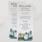 Ländliches Hochzeitsprogramm Wald Berg (Vorne/Hinten)