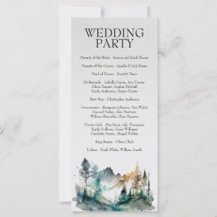 Ländliches Hochzeitsprogramm Wald Berg