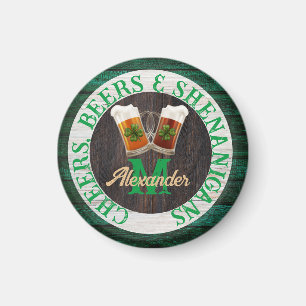 Ländliches Holz Cheers Beers Schabernack Magnet