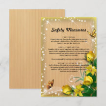 Ländliches Holz Gelb Blumen Schmetterling Sicherhe