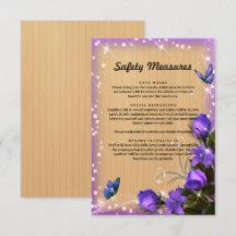 Ländliches Holz Lila Blumen Schmetterling Sicherhe