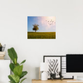 Ländliches Idyll mit Vögeln Poster (Heimbüro)