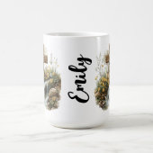 Ländliches Kreuz Wasserfall Osterdesign Kaffeetasse (Mittel)
