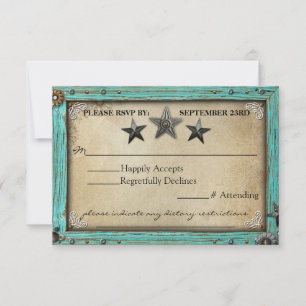 Ländliches Land-Pergamentpapier-RSVP-Karte RSVP Karte