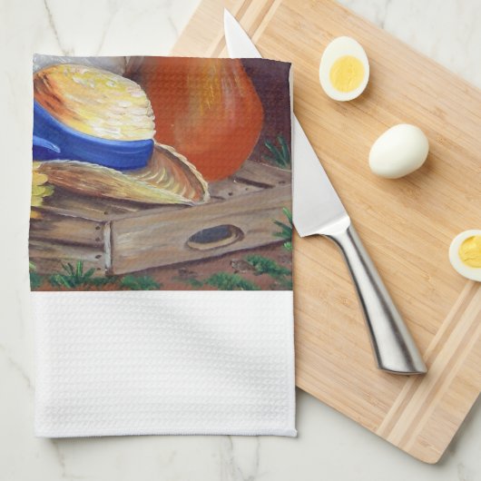 Ländliches Leben Geschirrtuch (Viertel Falte)