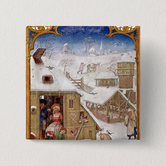 Ländliches Leben, von 'Breviarium Grimani Button (Vorderseite)