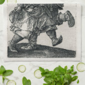 Ländliches Paar-Tanzen durch Albrecht Durer Handtuch (Gefaltet)