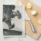 Ländliches Paar-Tanzen durch Albrecht Durer Handtuch (Viertel Falte)