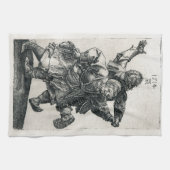 Ländliches Paar-Tanzen durch Albrecht Durer Handtuch (Horizontal)