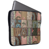 Ländliches Patchwork-Quilt, 3D-Textur. Laptopschutzhülle (Vorne Rechts)
