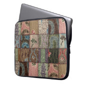 Ländliches Patchwork-Quilt, 3D-Textur. Laptopschutzhülle (Vorderseite Links)