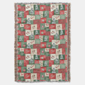 Ländliches Patchwork-Weihnachtsmuster Decke (Vorderseite Vertikal)