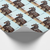 Ländliches Pferd und Buggy Geschenkpapier (Ecke)