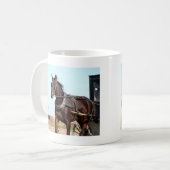 Ländliches Pferd und Buggy Kaffeetasse (Vorderseite Links)