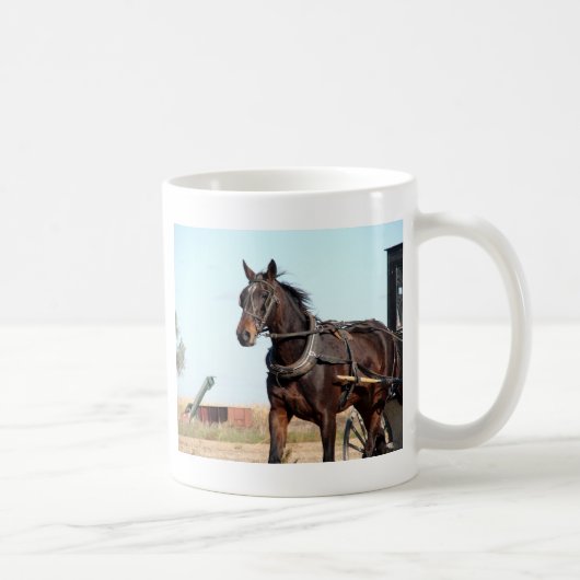 Ländliches Pferd und Buggy Kaffeetasse (Rechts)