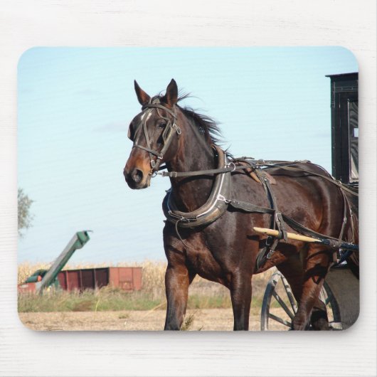 Ländliches Pferd und Buggy Mousepad (Vorne)