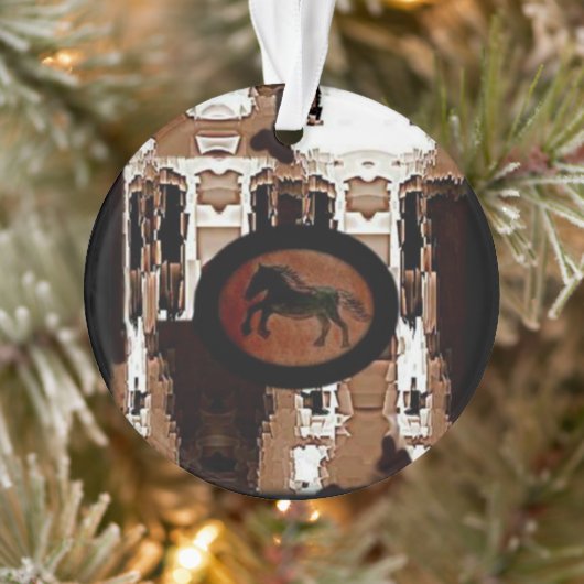 Ländliches Pferdemuster Ornament (Baum)