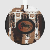Ländliches Pferdemuster Ornament (Rückseite)