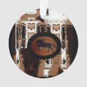 Ländliches Pferdemuster Ornament (Vorderseite)
