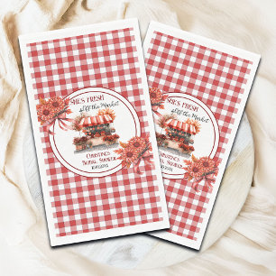 Ländliches Picknick-Karo-Bridal-Shower  Serviette