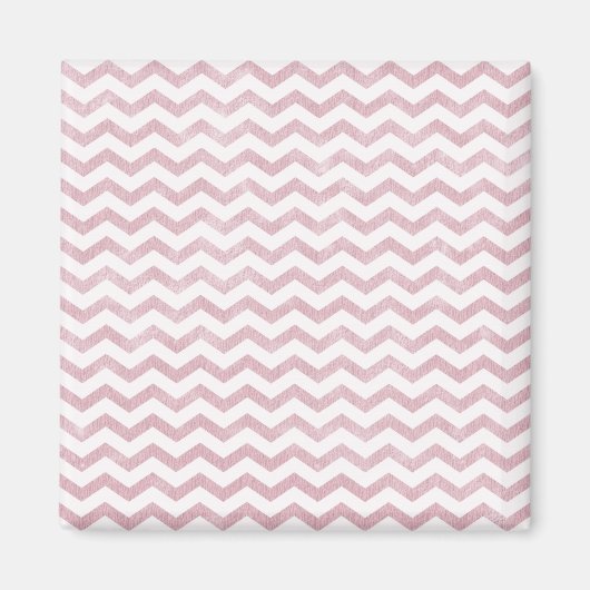 Ländliches Rosa Chevron-Muster Magnet (Vorne)