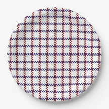Ländliches Rot-Weiß-Blau-Gingham