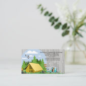 Ländliches RV-Park-Campingplatz-Außen-Design Visitenkarte (Stehend Vorderseite)