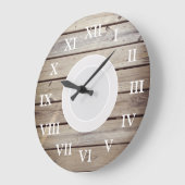 Ländliches Strandholz Große Wanduhr (Winkel)