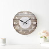 Ländliches Strandholz Große Wanduhr (Zuhause)