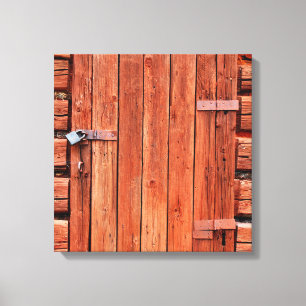 Ländliches Türbild auf Leinwand