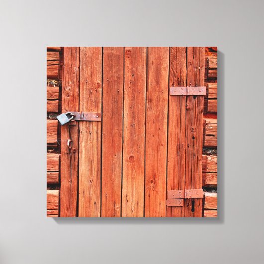 Ländliches Türbild auf Leinwand (Vorderseite)
