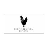 Ländliches Vintage-Hahn-Bauernhof-Logo Permastempel (Design)