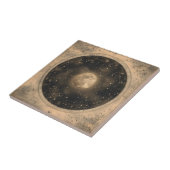 Ländliches Vintage-Vollmond-Himmelsdesign Fliese (Seite)