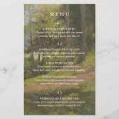 Ländliches Wald-Elegantes Hochzeitsmenü (Vorderseite)