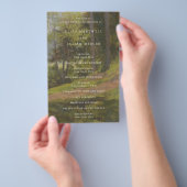 Ländliches Wald-Elegantes Hochzeitsprogramm (Handgriff)