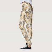 Ländliches Waldreh-Muster Leggings (Links)