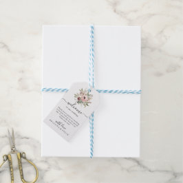 ländliches Wasserfarben-Blumenbouquet Geschenkanhänger
