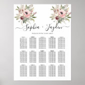 ländliches Wasserfarben-Blumenbouquet Poster (Vorne)